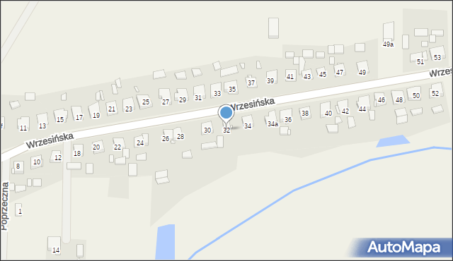 Pięczkowo, Wrzesińska, 32, mapa Pięczkowo