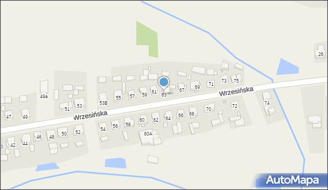 Pięczkowo, Wrzesińska, 63, mapa Pięczkowo