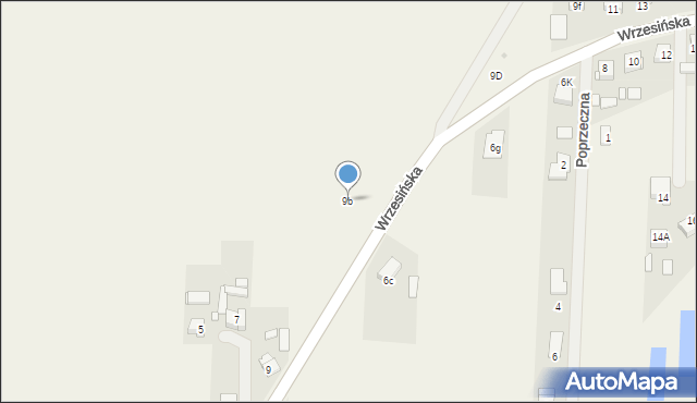 Pięczkowo, Wrzesińska, 9b, mapa Pięczkowo