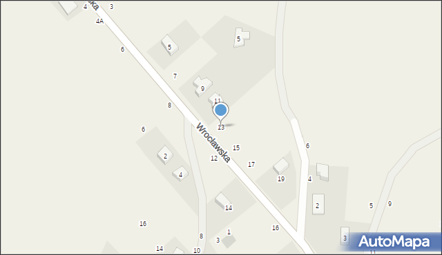 Pierwoszów, Wrocławska, 13, mapa Pierwoszów