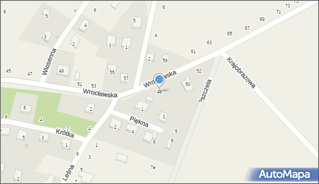 Pierwoszów, Wrocławska, 48, mapa Pierwoszów