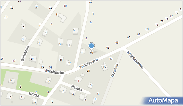 Pierwoszów, Wrocławska, 59, mapa Pierwoszów