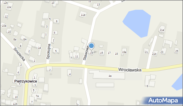 Pietrzykowice, Wrocławska, 13, mapa Pietrzykowice