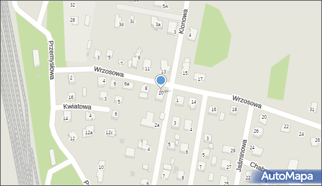 Pilawa, Wrzosowa, 10, mapa Pilawa