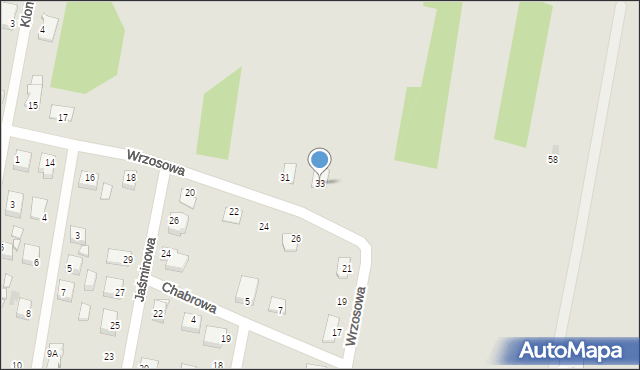 Pilawa, Wrzosowa, 33, mapa Pilawa