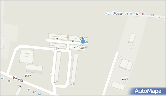 Piotrków Trybunalski, Wronia, 41L, mapa Piotrków Trybunalski