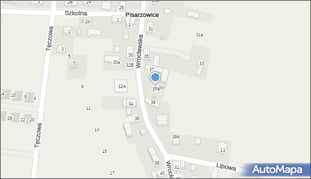 Pisarzowice, Wrocławska, 37A, mapa Pisarzowice
