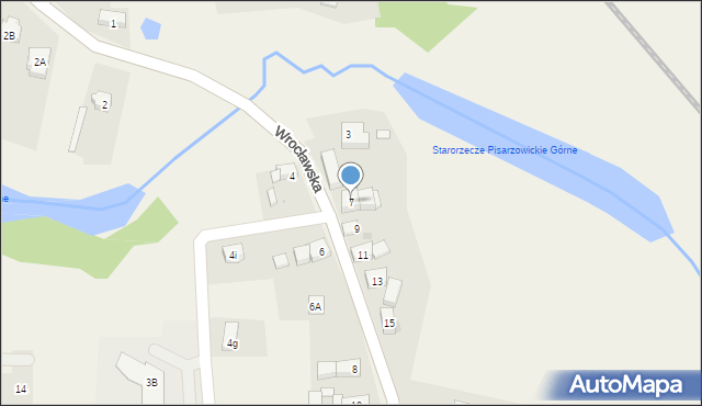 Pisarzowice, Wrocławska, 7, mapa Pisarzowice