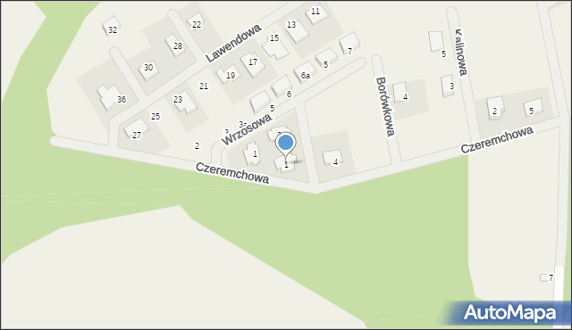 Płoty, Wrzosowa, 1, mapa Płoty