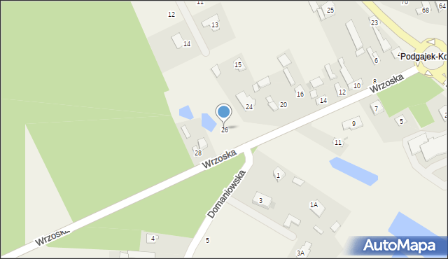 Podgajek, Wrzoska, 26, mapa Podgajek