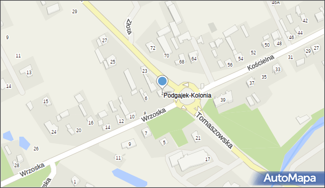 Podgajek, Wrzoska, 4, mapa Podgajek