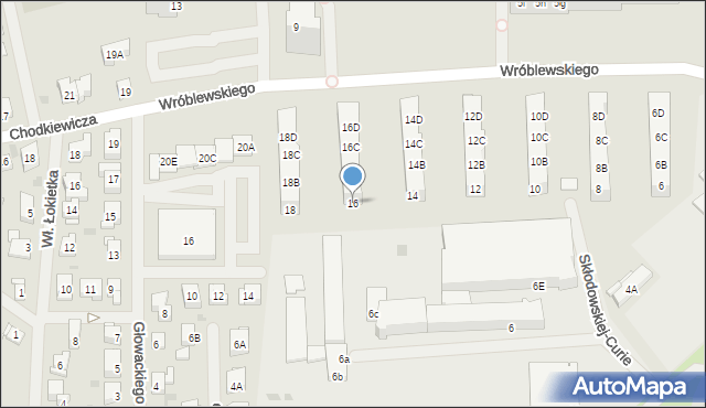 Police, Wróblewskiego Zygmunta, gen., 16, mapa Police