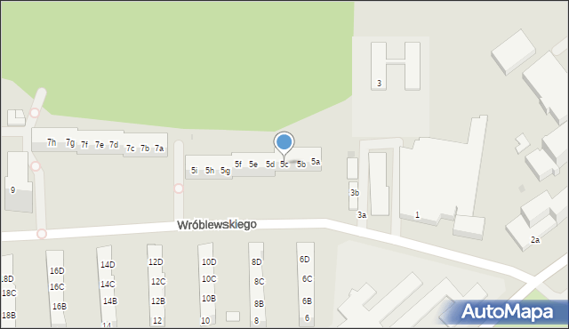 Police, Wróblewskiego Zygmunta, gen., 5c, mapa Police