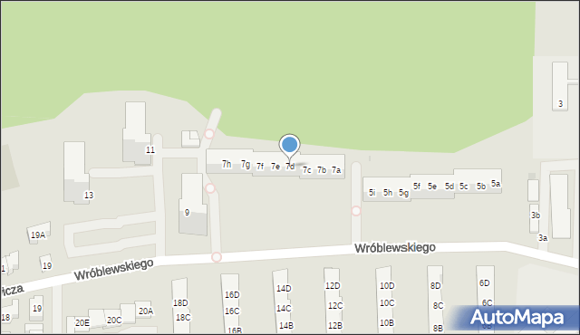 Police, Wróblewskiego Zygmunta, gen., 7d, mapa Police