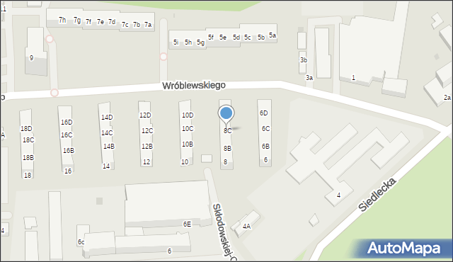 Police, Wróblewskiego Zygmunta, gen., 8C, mapa Police