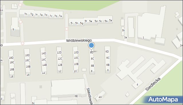 Police, Wróblewskiego Zygmunta, gen., 8D, mapa Police