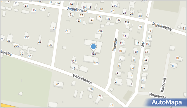 Prochowice, Wrocławska, 42b, mapa Prochowice