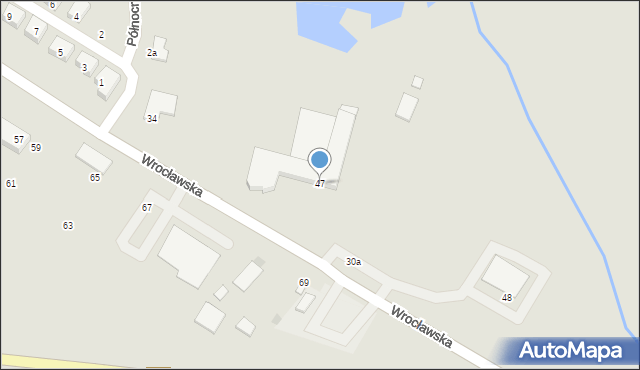 Prusice, Wrocławska, 47, mapa Prusice