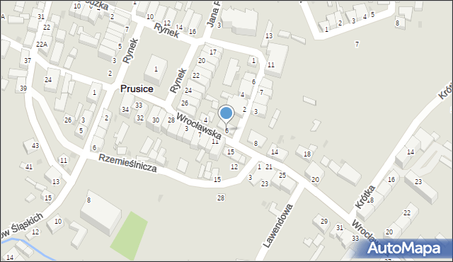 Prusice, Wrocławska, 6, mapa Prusice