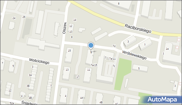 Pruszcz Gdański, Wróblewskiego Zygmunta, gen., 9, mapa Pruszcz Gdański