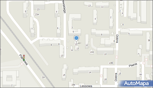 Pruszków, Wróblewskiego Walerego, gen., 11, mapa Pruszków