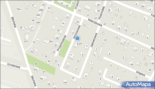 Pruszków, Wrzosowa, 3, mapa Pruszków