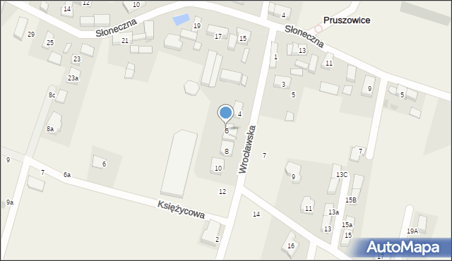 Pruszowice, Wrocławska, 6, mapa Pruszowice