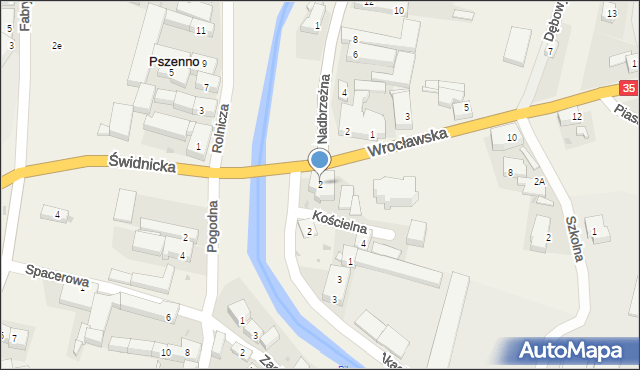 Pszenno, Wrocławska, 2, mapa Pszenno