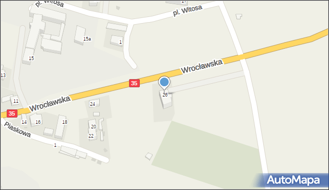 Pszenno, Wrocławska, 26, mapa Pszenno