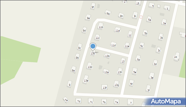 Pucice, Wrzosowa, 13c, mapa Pucice