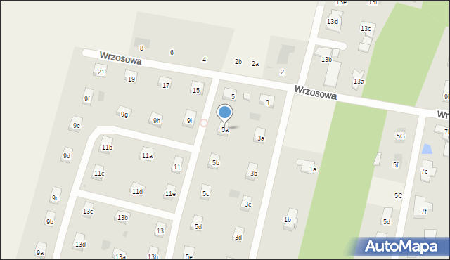 Pucice, Wrzosowa, 5a, mapa Pucice