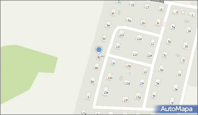 Pucice, Wrzosowa, 9c, mapa Pucice