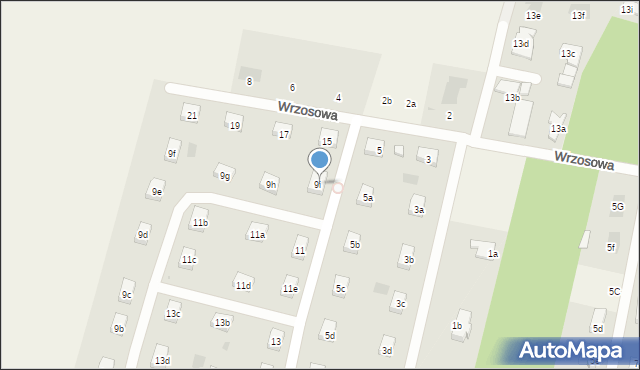 Pucice, Wrzosowa, 9i, mapa Pucice