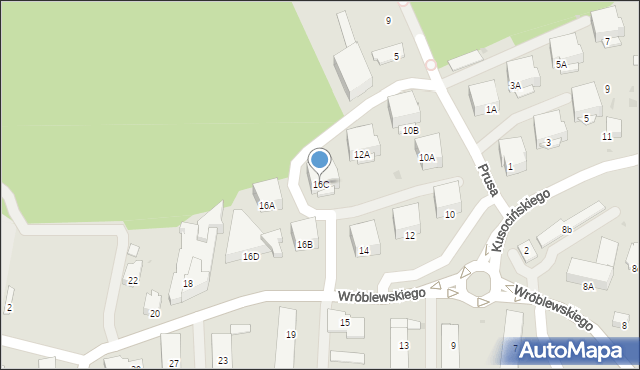 Puławy, Wróblewskiego Zygmunta, gen., 16C, mapa Puław