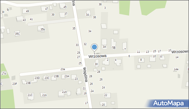 Pysznica, Wrzosowa, 1, mapa Pysznica