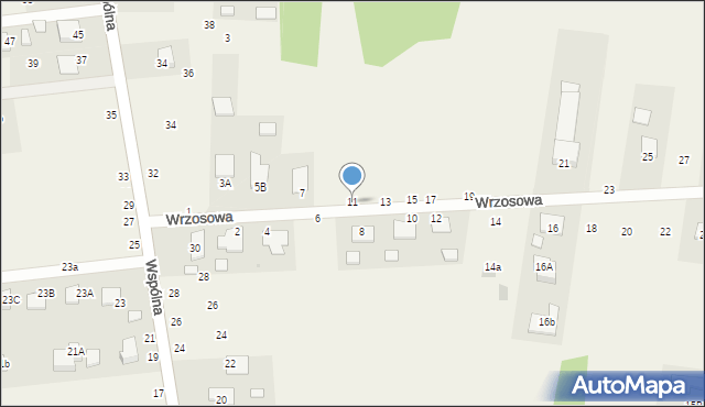 Pysznica, Wrzosowa, 11, mapa Pysznica