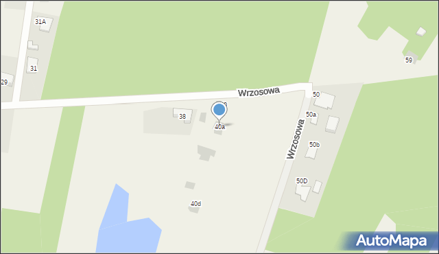 Pysznica, Wrzosowa, 40a, mapa Pysznica