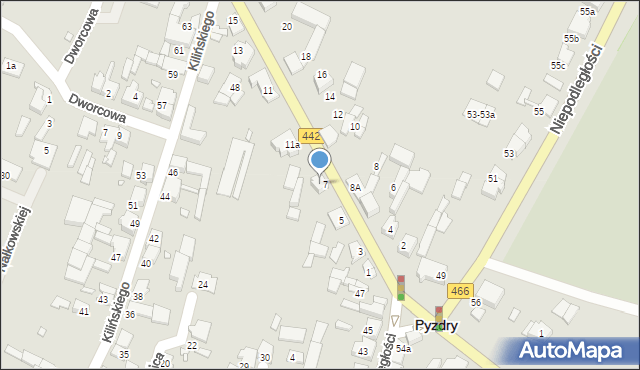 Pyzdry, Wrzesińska, 9, mapa Pyzdry