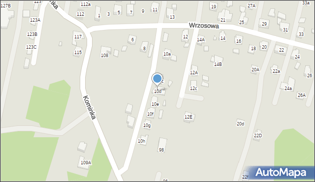 Radlin, Wrzosowa, 10d, mapa Radlin