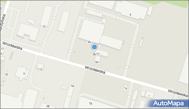 Radom, Wrocławska, 8c, mapa Radomia