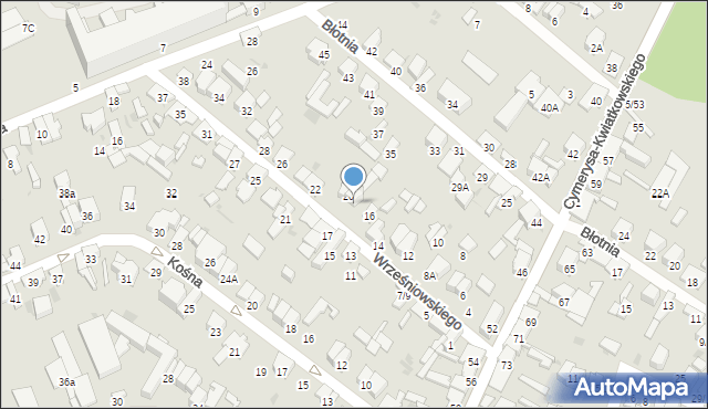 Radom, Wrześniowskiego Augusta, 18, mapa Radomia