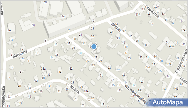 Radom, Wrześniowskiego Augusta, 30, mapa Radomia