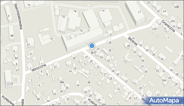 Radom, Wrześniowskiego Augusta, 38, mapa Radomia