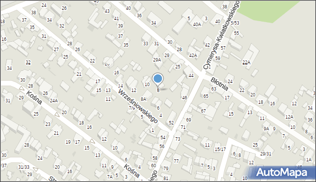 Radom, Wrześniowskiego Augusta, 8, mapa Radomia