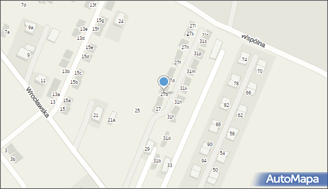 Radomierzyce, Wrocławska, 27b, mapa Radomierzyce