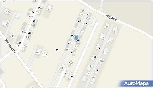 Radomierzyce, Wrocławska, 31j, mapa Radomierzyce