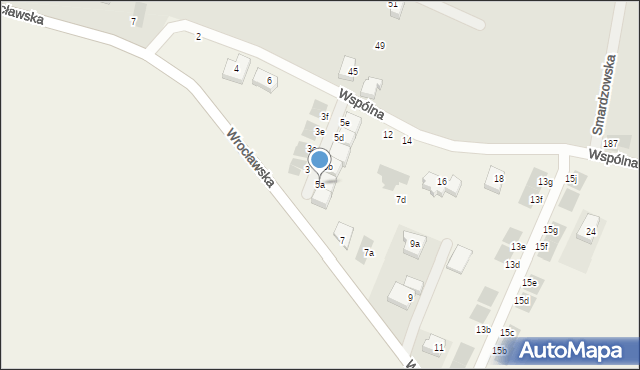 Radomierzyce, Wrocławska, 5a, mapa Radomierzyce