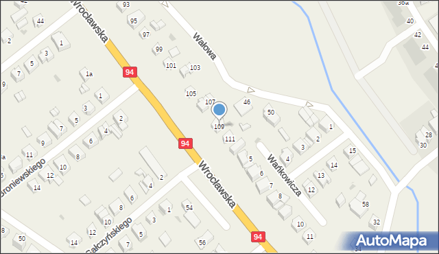 Radwanice, Wrocławska, 109, mapa Radwanice