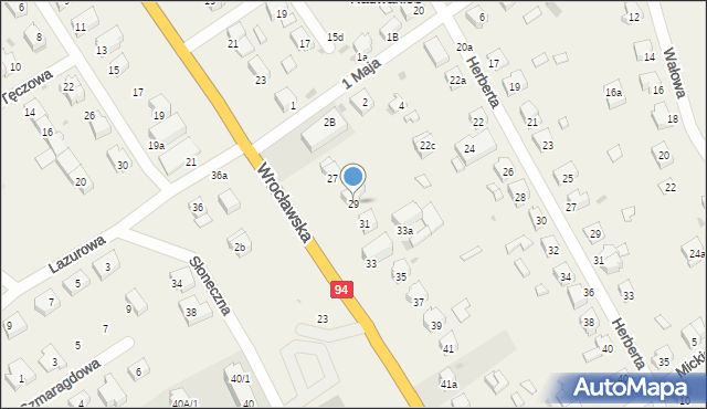 Radwanice, Wrocławska, 29, mapa Radwanice