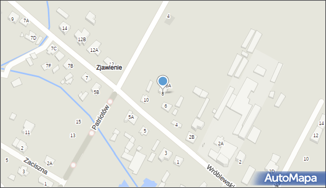 Radzymin, Wróblewskiego Zygmunta, gen., 8, mapa Radzymin
